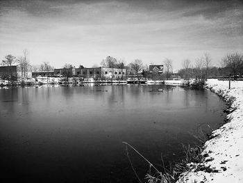 View of boats in water