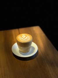 Coffee cup on table
