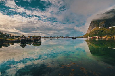 Reflection of clouds in water