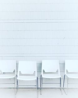 White chairs copy space