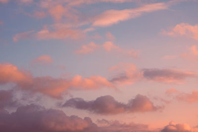 Low angle view of sky during sunset