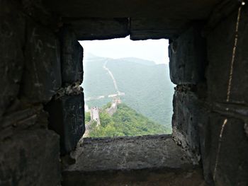 Landscape with mountain range in background