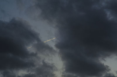 Aerial view of sky at night