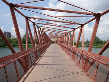 Footbridge over river