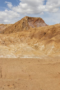 Scenic view of arid landscape against sky