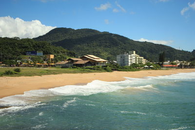 View of calm beach against the sky