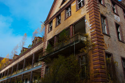 Low angle view of building against sky