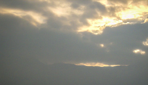 Low angle view of sky at sunset