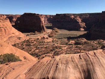 Aerial view of rock formations