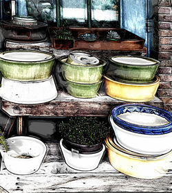 Stack of objects for sale