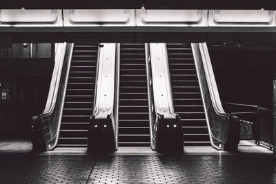 Close-up of escalator