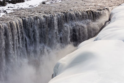 Scenic view of waterfall