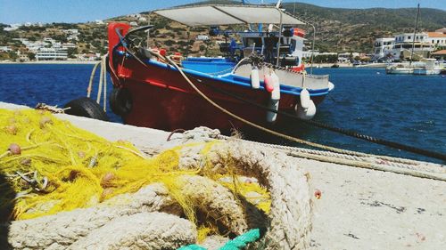 Boats in harbor