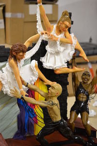 Group of people dancing at music concert