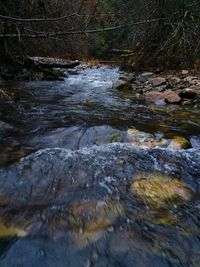 River flowing through rocks