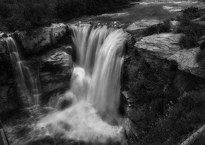 Scenic view of waterfall