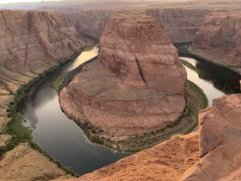 Aerial view of rock formations