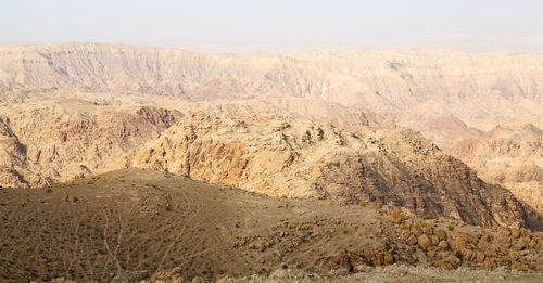 Scenic view of desert against sky