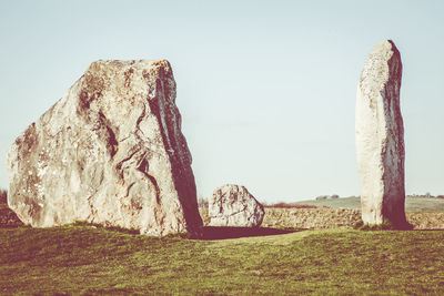 Panoramic view of landscape against clear sky