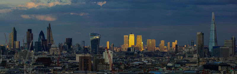 London sunset panorama