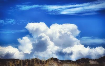 Low angle view of clouds in blue sky