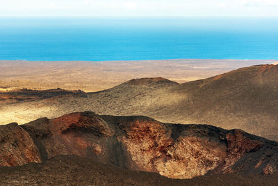 Scenic view of rock formations against sky