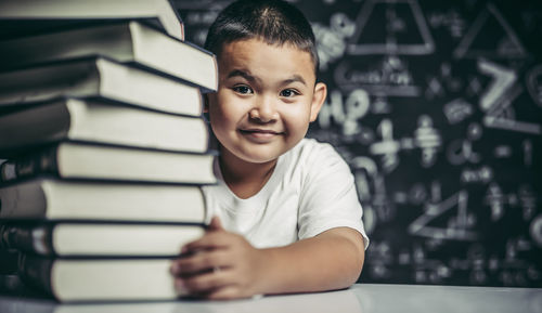 Portrait of boy smiling