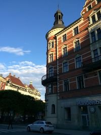 Low angle view of buildings against sky