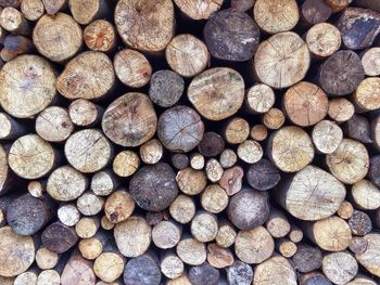 Full frame shot of logs