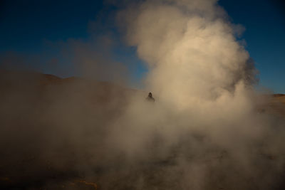 Scenic view of smoke