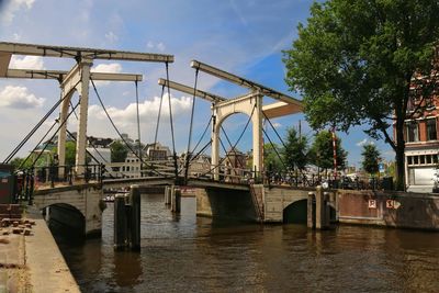 Bridge over river against sky