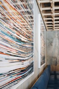 Close-up of stack of books