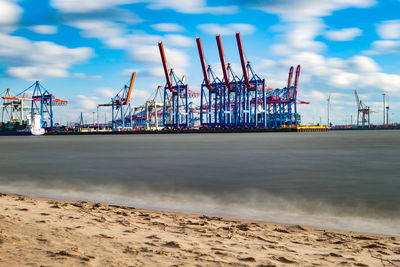 Cranes at commercial dock