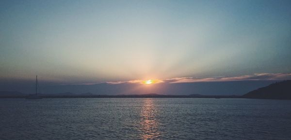 View of sea at sunset