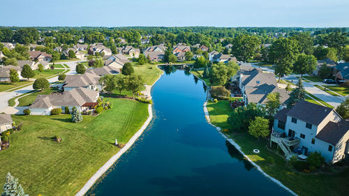 High angle view of beach