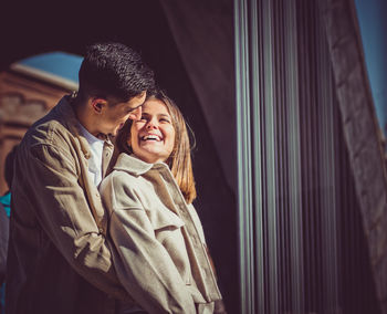 A portrait of happy couple having fun outdoors