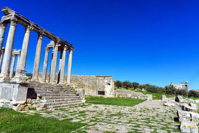 Old ruins against blue sky