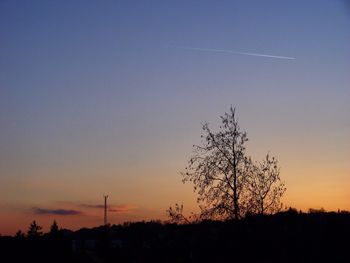 Scenic view of landscape at sunset