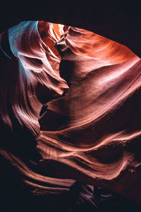 Low angle view of rock formation