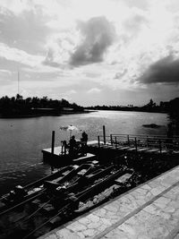 Scenic view of river against sky