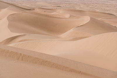 High angle view of sand dune