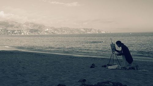 Scenic view of sea against sky