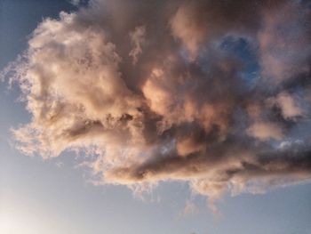 Low angle view of clouds in sky