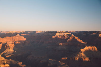 Scenic view of grand canyon national park against clear sky