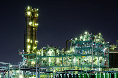 Chemical plants at night