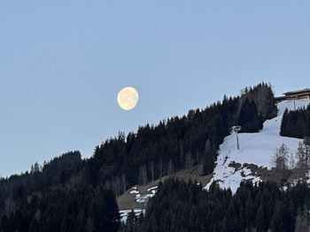 Scenic view of mountains against clear sky