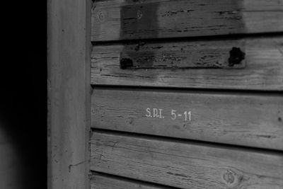 Close-up of wooden door