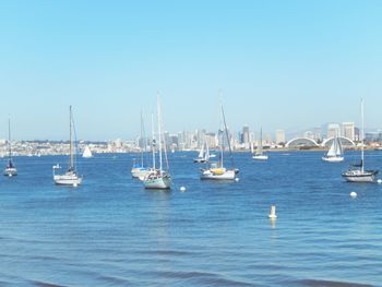 Boats in harbor