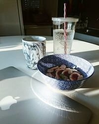 Close-up of food on table