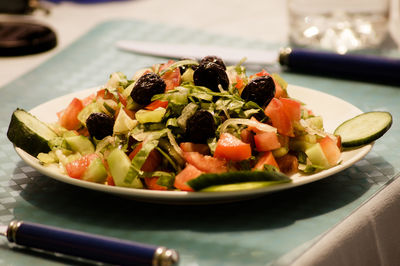 Close-up of served food